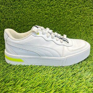 Puma Skye Tape Platform Womens Size 10 White Athletic Leather Shoes Sneakers